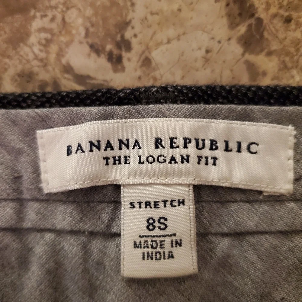 Banana Republic slacks sz 8 short The Logan Fit Stretch‎ Wool Office Work Career